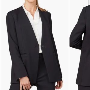 SPANX Collarless Oversize Ponte Knit Fabric Blazer Regular Classic Black Small